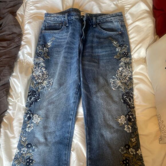 DRIFTWOOD Denim - Driftwood Farrah Embroidered Flare Jeans Sz 26